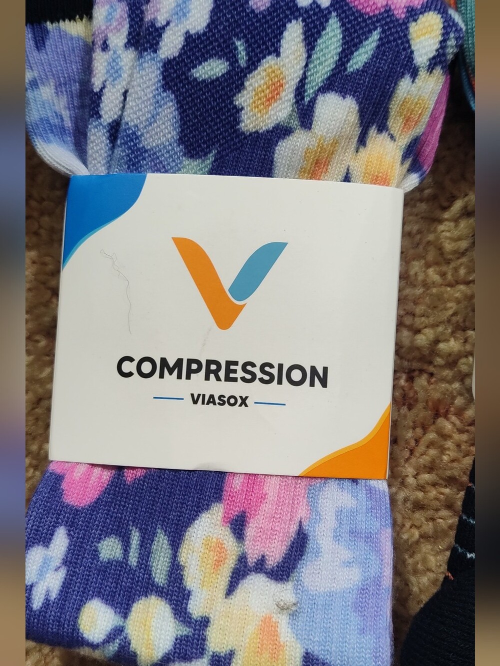 Compression Socks By Viasox EasyStretch Socks Floral